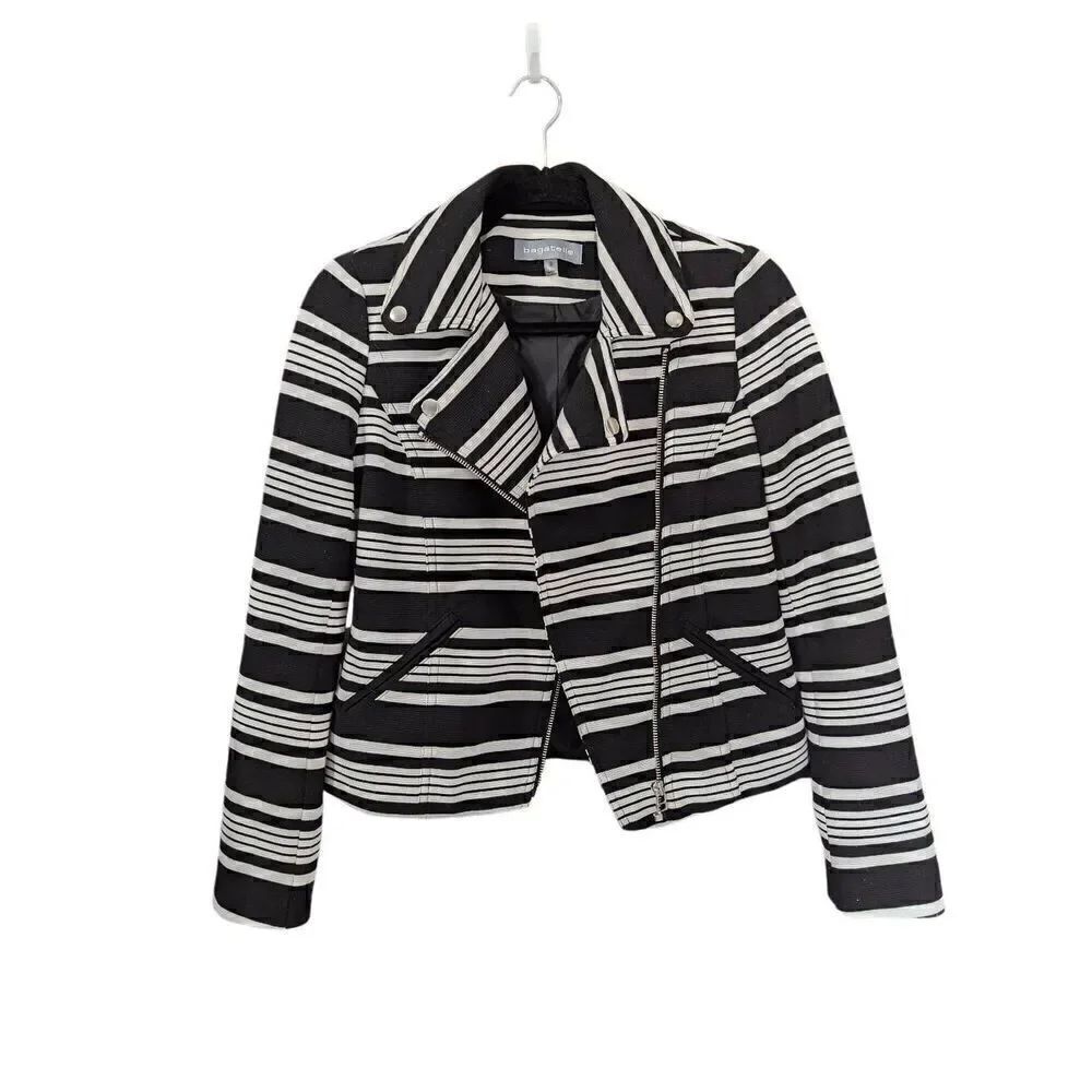 Bagatelle Striped zipper-up jacket size Small